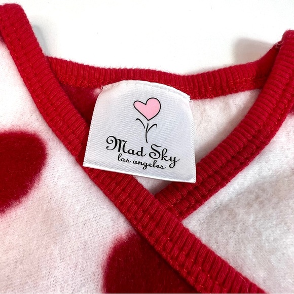 NWOT Mad Sky Los Angeles Fleece Hearts Dress with Bloomers Size 12 Months - Picture 2 of 4